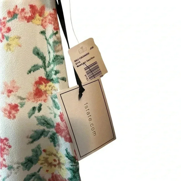 1. State Womens Dress Wrap Floral Print Short-Sleeve White Size 8 - Picture 6 of 7